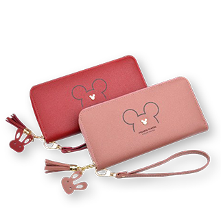 Disney Mickey Mouse Logo Long Wallet Clutch